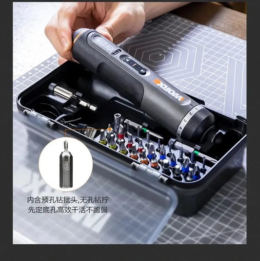 Chave de Fenda Inteligente WORX WX242 - Ferramenta Recarregável com Luz LED e Kit Completo