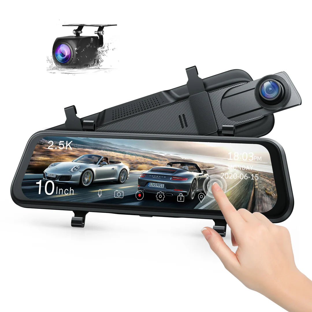 Mirror Dash Cam for Cars with Waterproof Backup Camera（