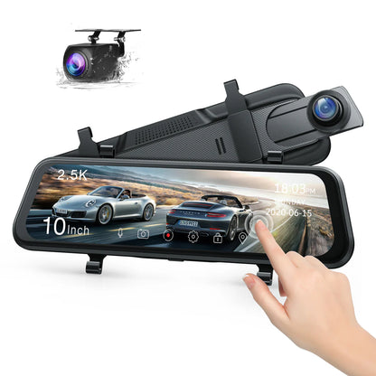Mirror Dash Cam for Cars with Waterproof Backup Camera（