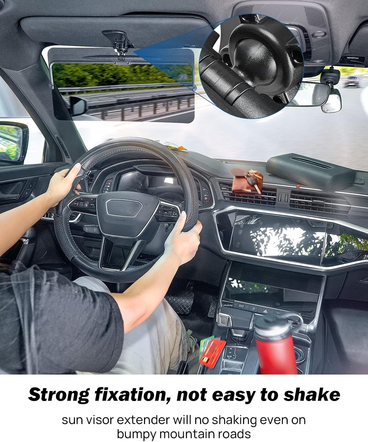 Universal Car Sun Visor With Polarized Glare Protection