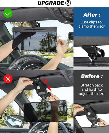 Universal Car Sun Visor With Polarized Glare Protection